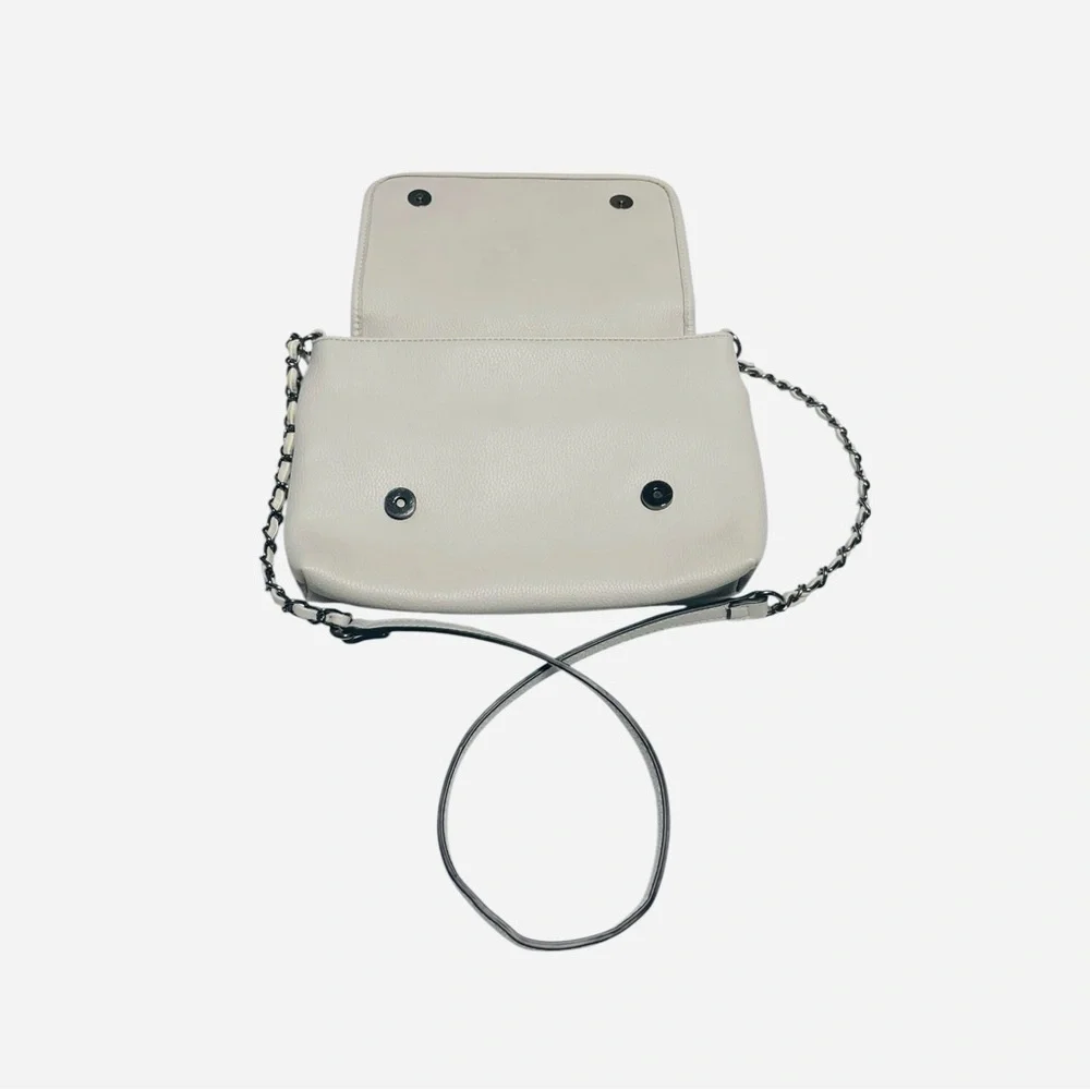 bebe Women’s Chain Crossbody Bag Purse Grey/ Gold - Picture 10 of 12